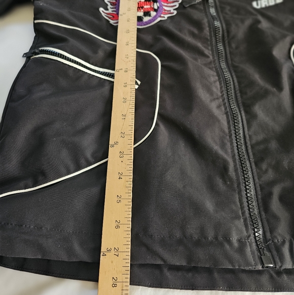 Zara Black Varsity Jacket with White Accents and Graphic Details - Picture 8 of 10